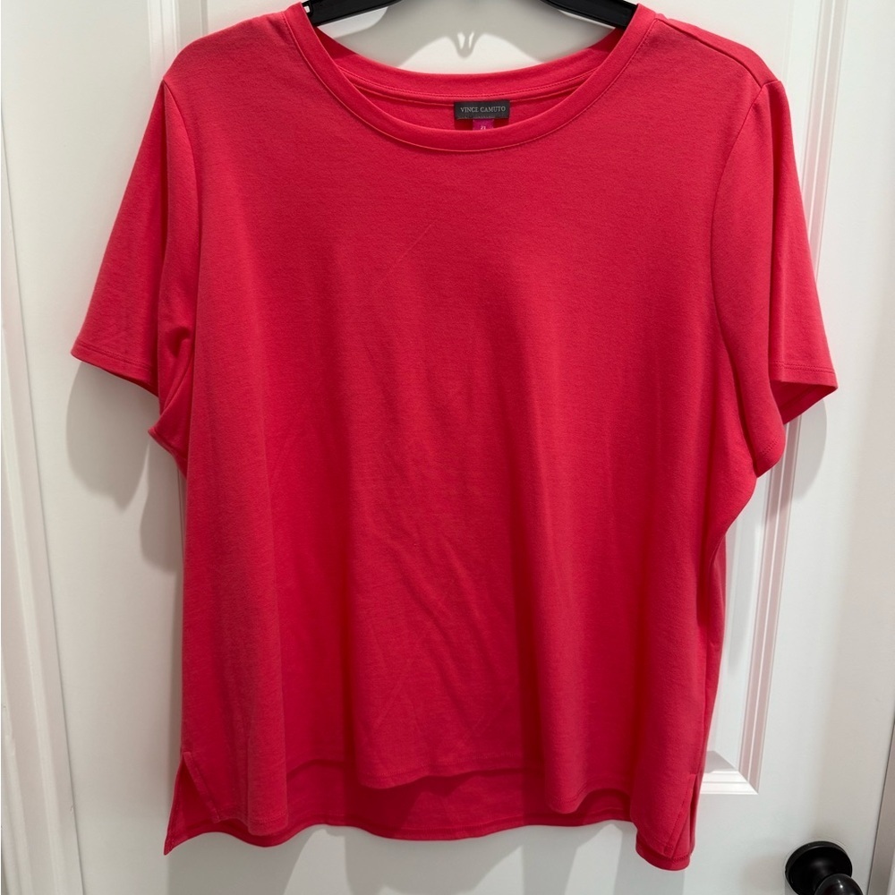 Vince Camuto Vibrant Pink Short Sleeve Tee